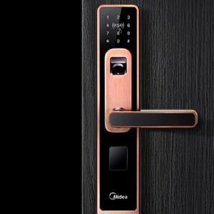 美的(midea)指纹锁 家用智能防盗门锁电子密码锁 左右开通用型 015