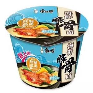 ksf 康师傅 海鲜豚骨桶装泡面 3.98元