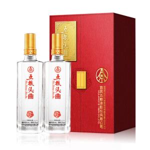 五粮液 五粮头曲 浓香型白酒 52度 450ml*2瓶 鸿运当头礼盒套装