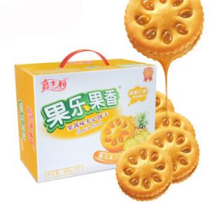 嘉士利零食饼干蛋糕果乐果香早餐果酱夹心饼干凤梨味680g/盒*10件 174